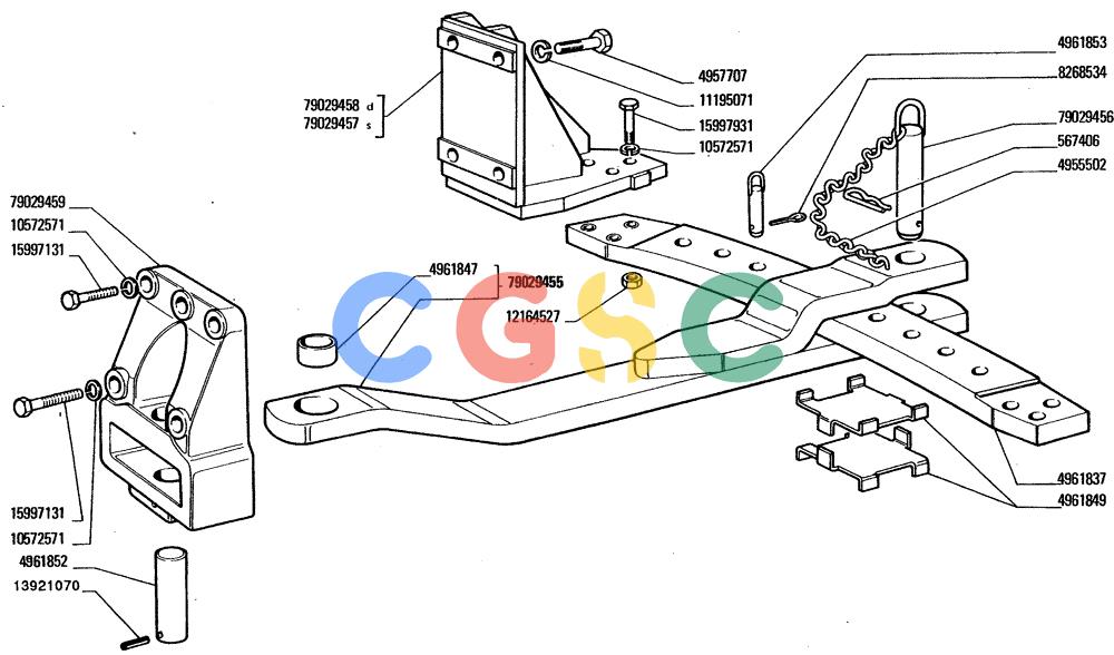 纽荷兰零件查询(FD20) - CRAWLER DOZER (D1.02/2[001]) - REAR TOW HOOK New Holland Constructuion