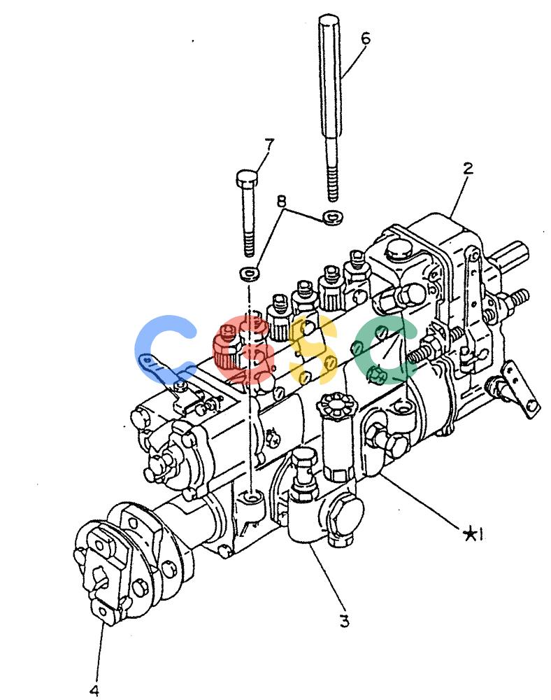 神钢零件查询(FD6(T)14) - NISSAN DIESEL ENGINE ASN 050001 - LK400 & LK500A (1/06-12/06) (05-004[03]) - PUMP-FUEL INJECTION (FITTING PARTS) Kobelco