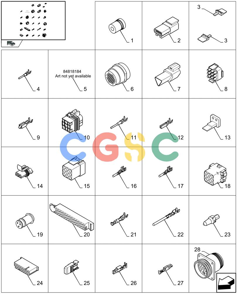 凯斯零件查询(LBX432S) - BIG RECTANGULAR BALER (3/03-12/08) (06.99[06]) - CONNECTORS - FROM 84814866 TO 89818033 Case Agriculture