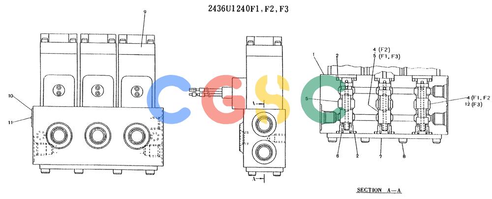 神钢零件查询(K907LC) - MARK II EXCAVATOR ASN YQ0565 (GLOBAL) (1/87-12/03) (11-028) - VALVE ASSY, SOLENOID Kobelco