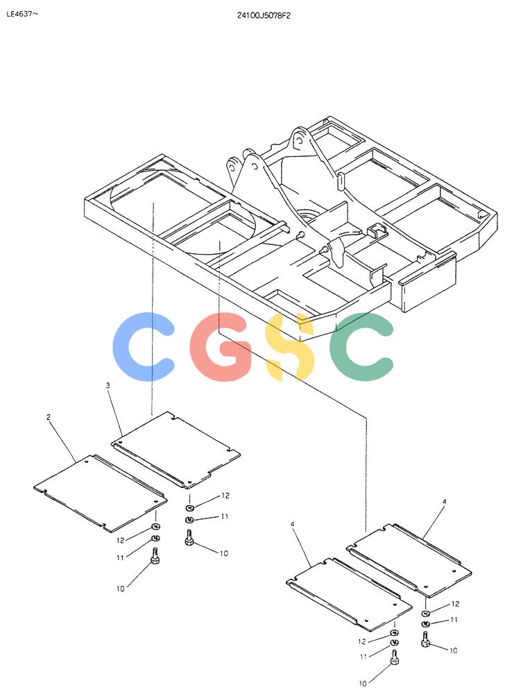 神钢零件查询(K903B) - EXCAVATOR ASN LE3401 (1/85-12/03) (02-028) - REWORK, GUARD ASSY, (FOR EXPORT) P/N 24100J5078F2 Kobelco