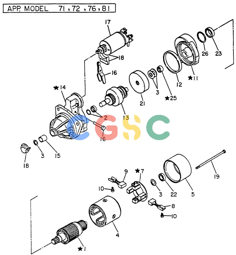 神钢零件查询(FD6T04) - NISSAN DIESEL ENGINE - LK500 (1/06-12/06) (07-004[02]) - MOTOR-STARTING (INNER PARTS) Kobelco