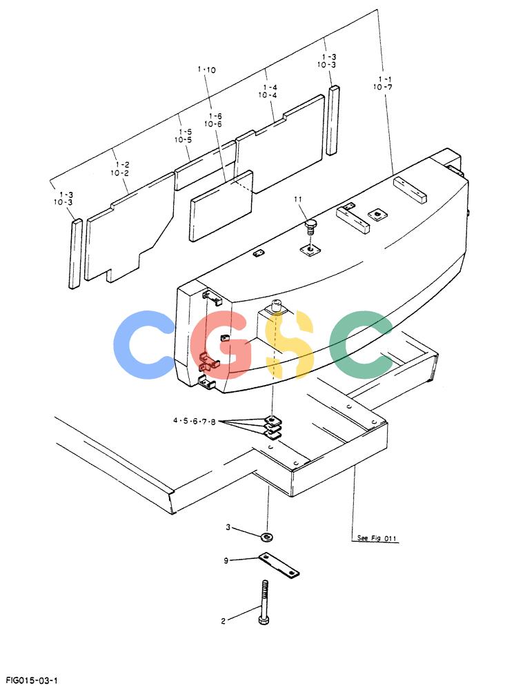 神钢零件查询(K912LC) - MARK II EXCAVATOR ASN YC-0301 (1/88-12/03) (01-004) - COUNTER-WEIGHT ASSY (24100P2643F1) Kobelco