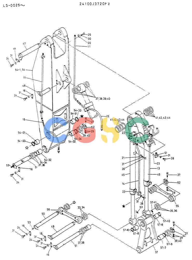 神钢零件查询(K916LC) - EXCAVATOR ASN YS0119 (1/87-12/03) (07-023) - ARM ASSY Kobelco