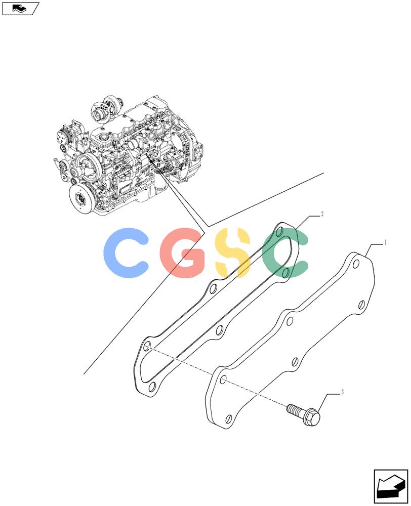 神钢零件查询(F4HFE613U A005) - ENGINE 5801366315 - 84169137 (3/10-) (10.408.02) - HEAT EXCHANGER - ENGINE (504114494) Kobelco