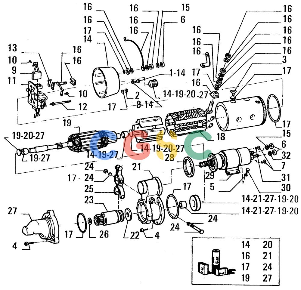 纽荷兰零件查询(FL14E) - CRAWLER LOADER (F2.05[001]) - STARTER MOTOR New Holland Constructuion