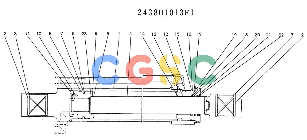 神钢零件查询(K905LC) - MARK II EXCAVATOR BTW YP1001 - YP1281 (1/87-12/03) (11-052) - CYLINDER ASSY (SIDE DIGGING) Kobelco