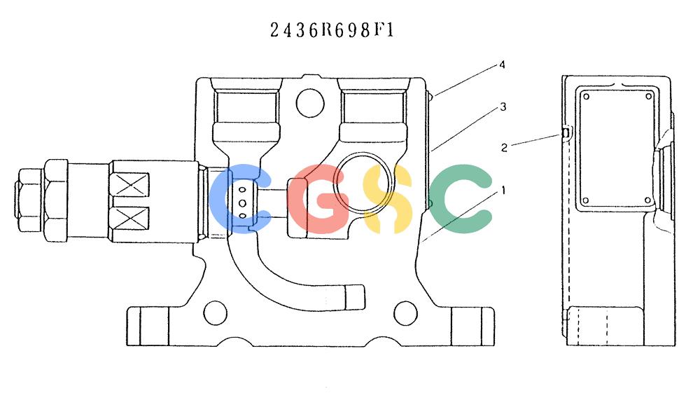 神钢零件查询(K903) - MARK II EXCAVATOR BTW LE6601 - LE7871 (1/88-12/03) (11-016) - SECTION ASSY, INLET (P/N 2436R698F1) Kobelco