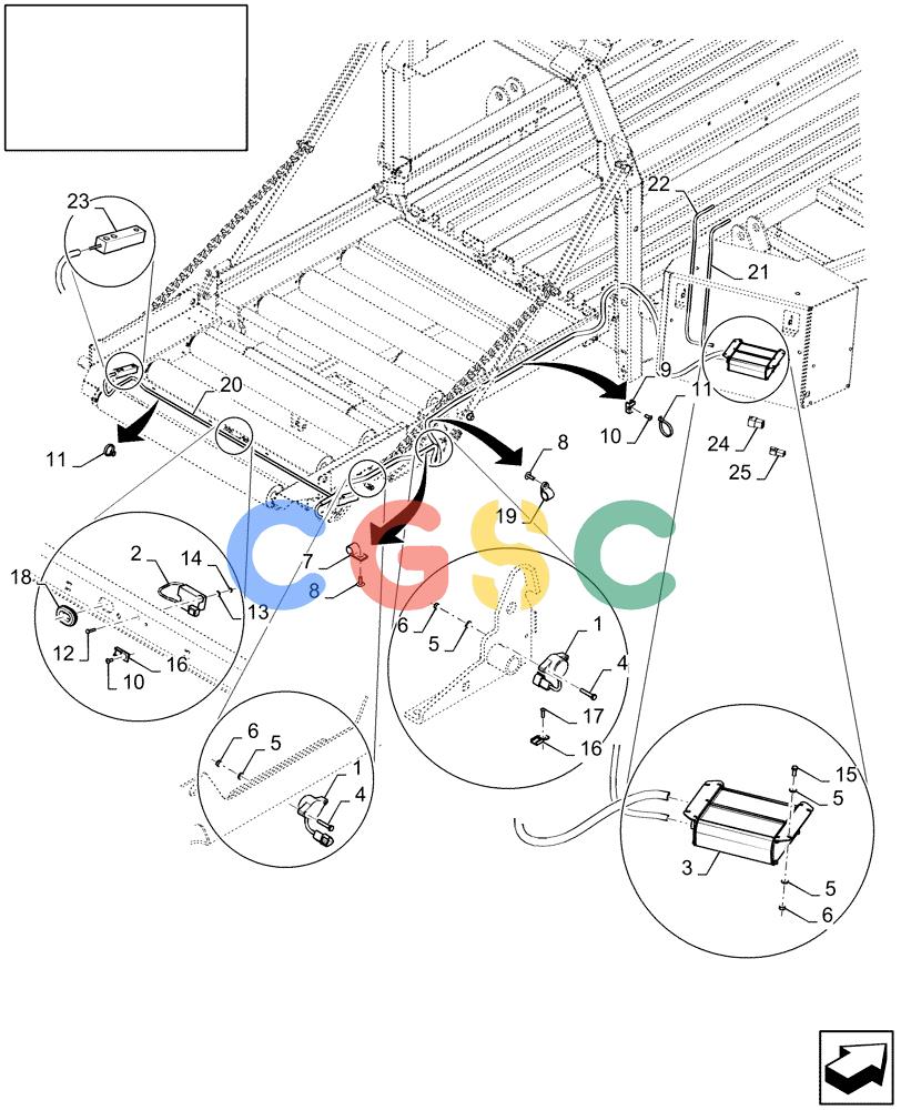 凯斯零件查询(LB433S) - BIG RECTANGULAR BALER (9/08-12/12) (18.87718024[01]) - DIA : BALE WEIGHING SYSTEM Case Agriculture