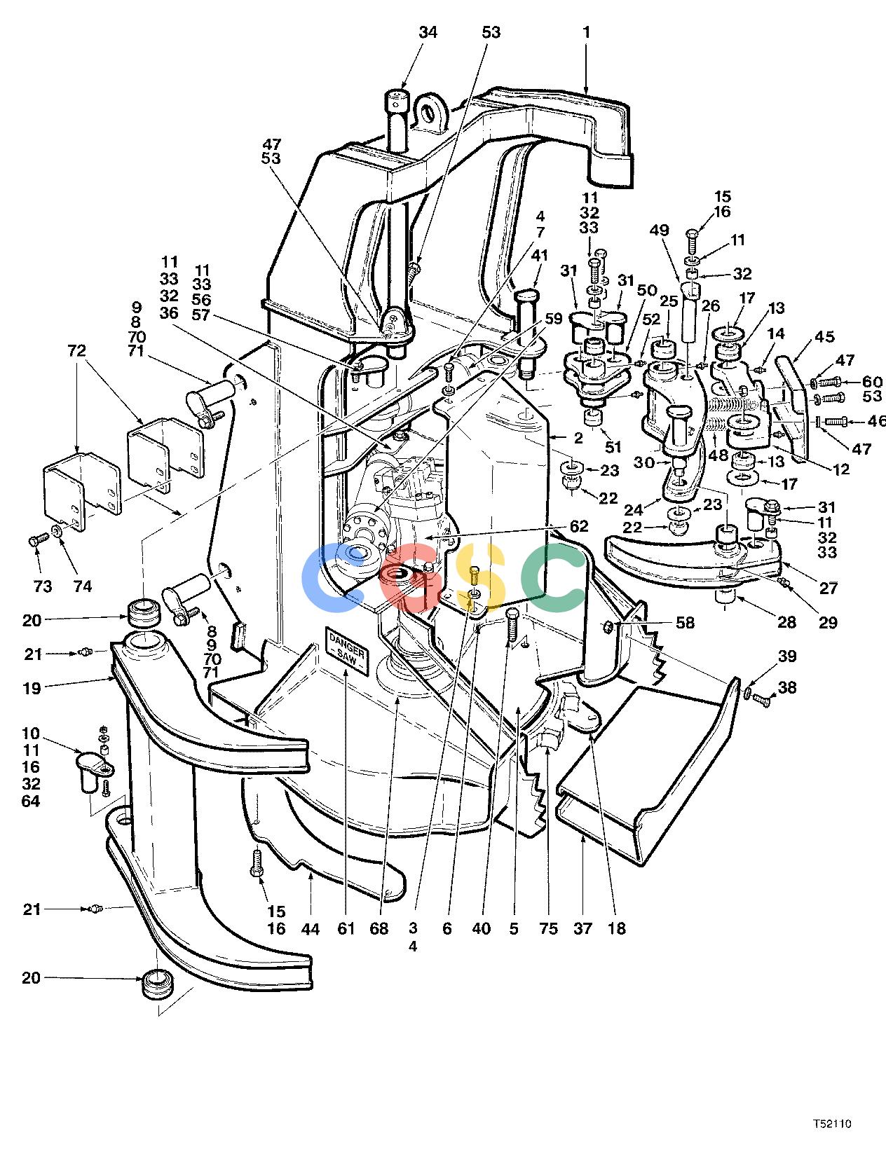 约翰迪尔零件查询D536 - ATTACHMENTS FELLING HEAD TC720 ( 10BC1327 - ) 4534-080/10 [4534-080/10]EPC John Deere online