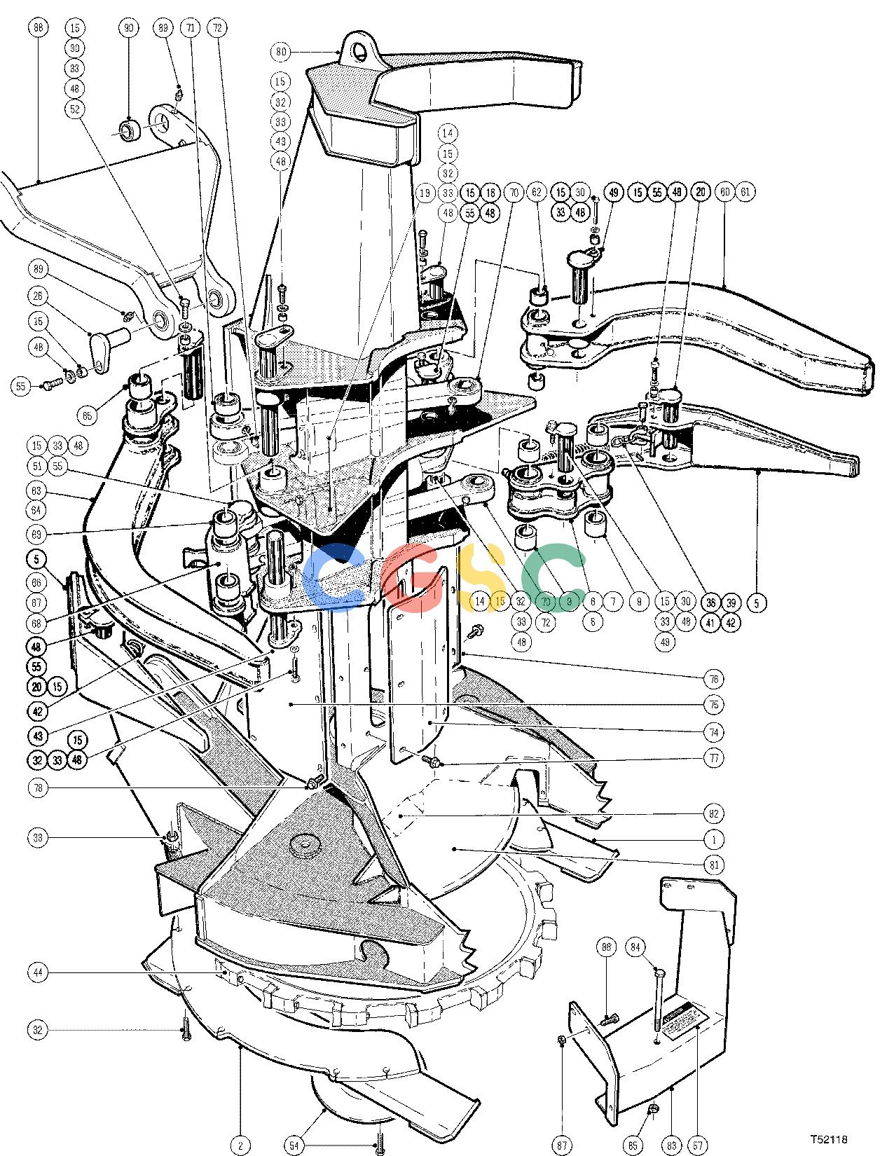 约翰迪尔零件查询D566 - ATTACHMENTS FELLING HEAD HAX711EX ( 10BC1327 - ) 4534-083/10 [4534-083/10]EPC John Deere online