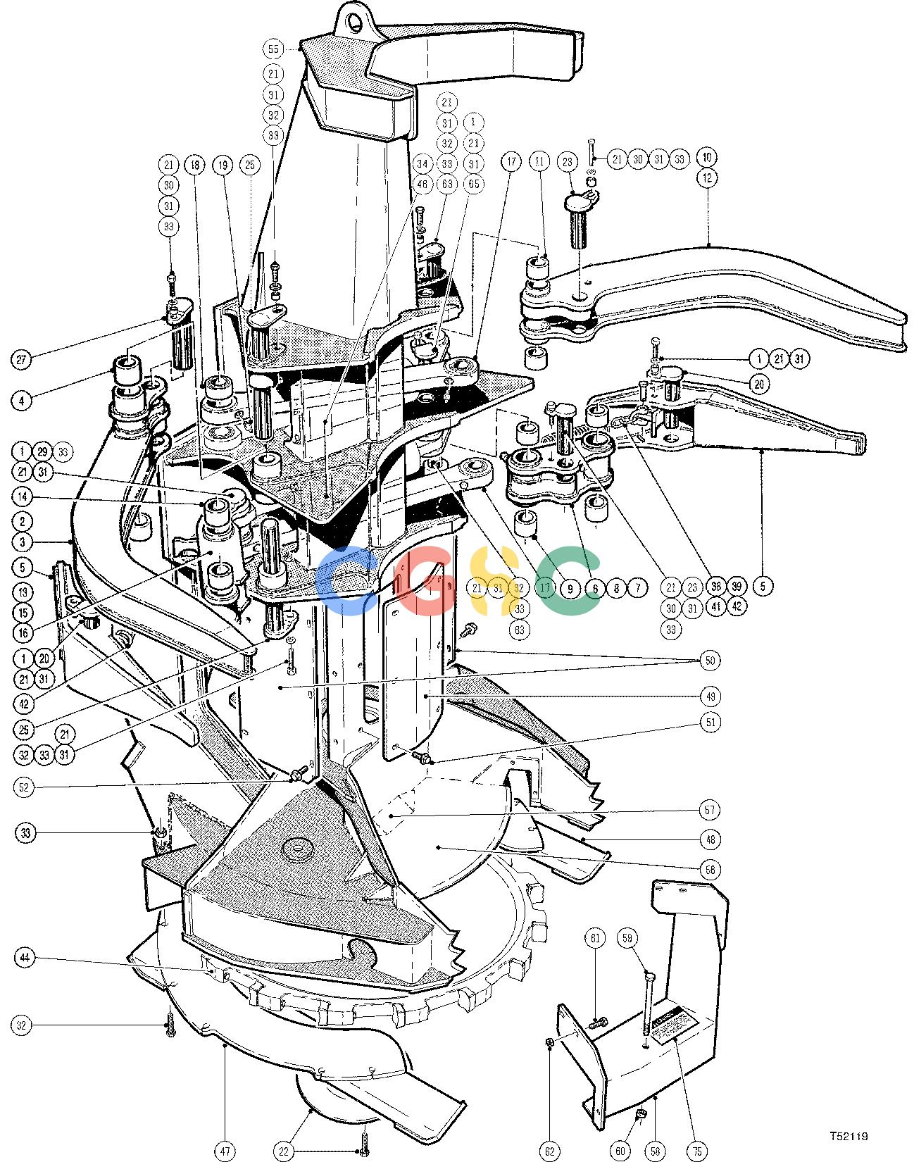约翰迪尔零件查询D566 - ATTACHMENTS FELLING HEAD FR5000 ( 10BC1327 - ) 4534-084/10 [4534-084/10]EPC John Deere online
