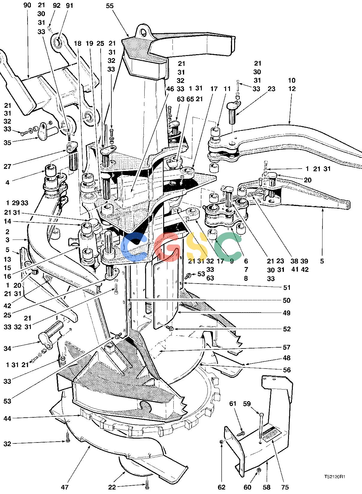 约翰迪尔零件查询D566 - ATTACHMENTS FELLING HEAD JD643G ( 10BC1327 - ) 4534-085/10 [4534-085/10]EPC John Deere online