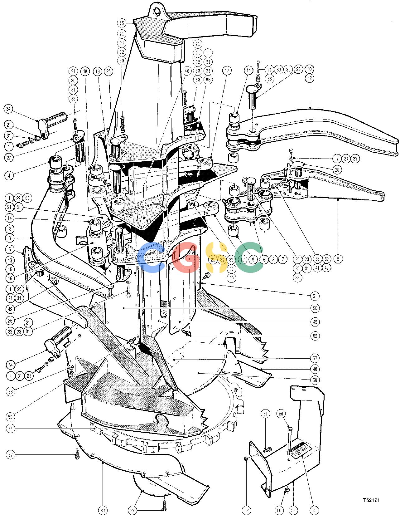 约翰迪尔零件查询D566 - ATTACHMENTS FELLING HEAD TC726 ( 10BC1327 - ) 4534-086/10 [4534-086/10]EPC John Deere online
