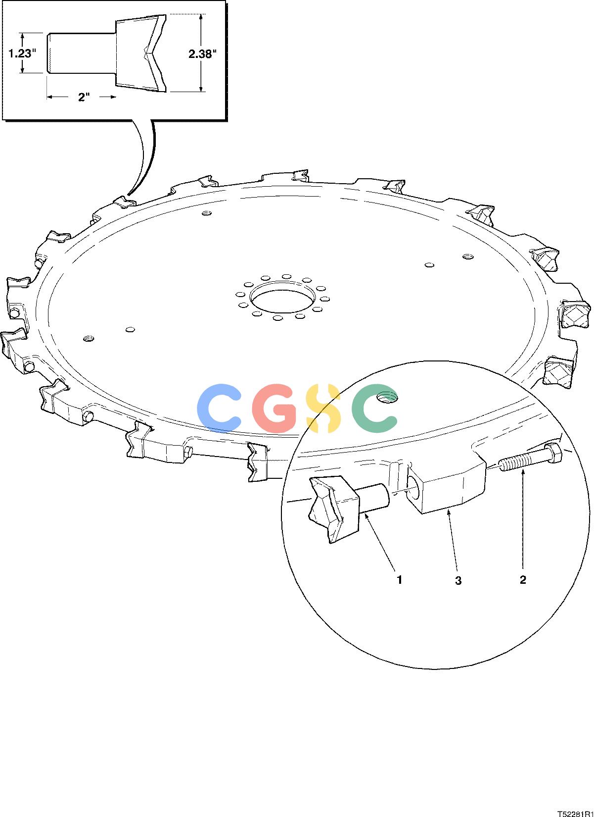 约翰迪尔零件查询S566 - ATTACHMENTS DISC BLADE SERIES 4000WK CARBIDE ( 10BC1532 - ) 4544-091/10 [4544-091/10]EPC John Deere online