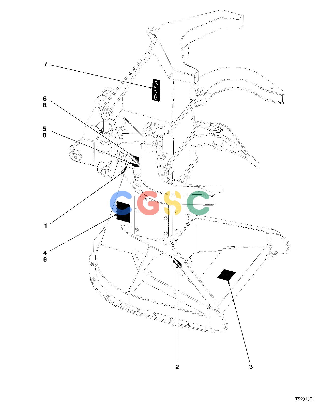 约翰迪尔零件查询S576 - ATTACHMENTS DECALS ENGLISH FRENCH ( 10BC1594 - ) 7521-114/10 [7521-114/10]EPC John Deere online