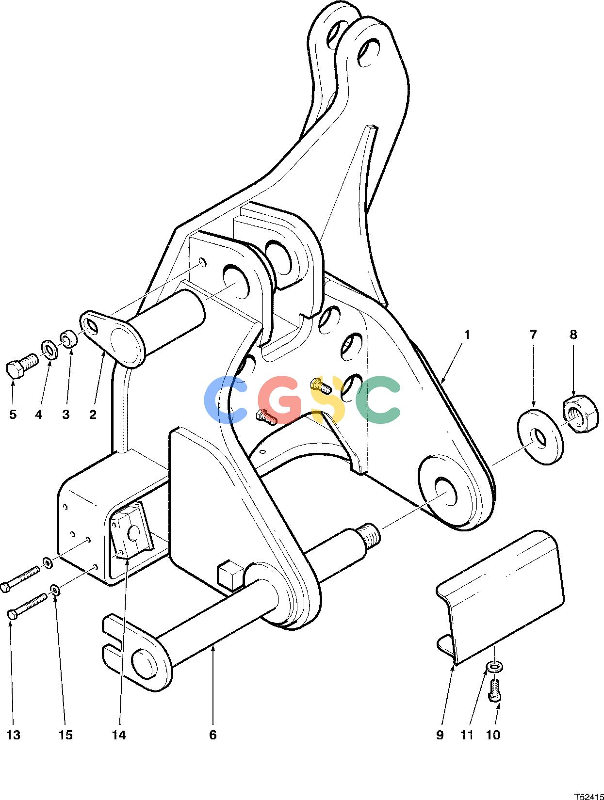 约翰迪尔零件查询S586 - ATTACHMENTS BOOM ADAPTER TJ950 ( 10BC1754 - ) 4542-109/10 [4542-109/10]EPC John Deere online
