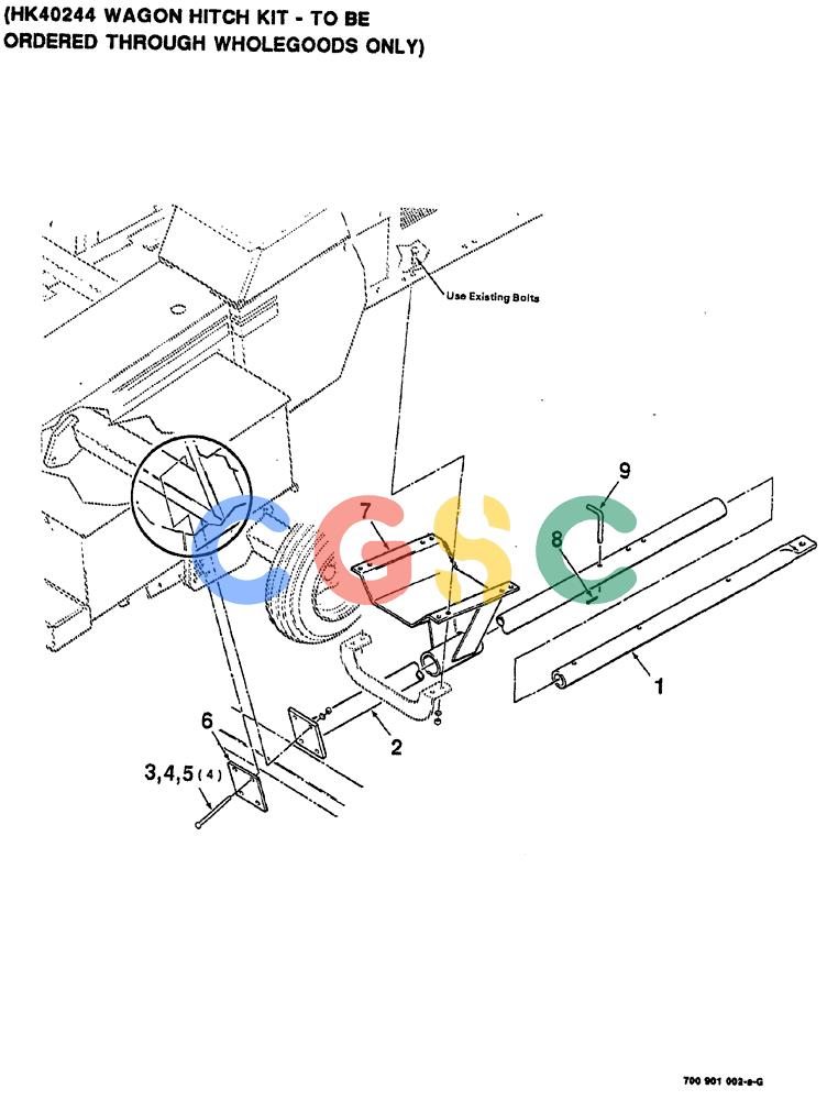凯斯零件查询(8555) - CASE IH RECTANGULAR BALER (1/90-12/99) (09-10) - WAGON HITCH KIT, HK40244 KIT, TO BE ORDERED THROUGH WHOLEGOODS ONLY Case Agriculture