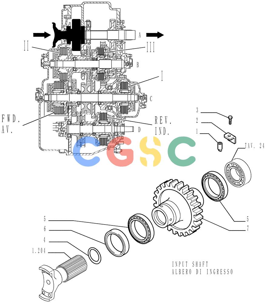 纽荷兰零件查询(DC150LT) - CRAWLER DOZER (6/00-) (1.211[14]) - TRANSMISSION - COMPONENTS New Holland Constructuion