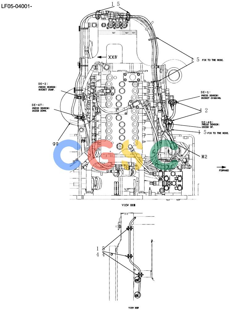 纽荷兰零件查询(E80BMSR) - CRAWLER EXCAVATOR ASN LF05-04001 - (N8TA18060) (310-01[12]) - HARNESS ASSY, UPP New Holland Constructuion