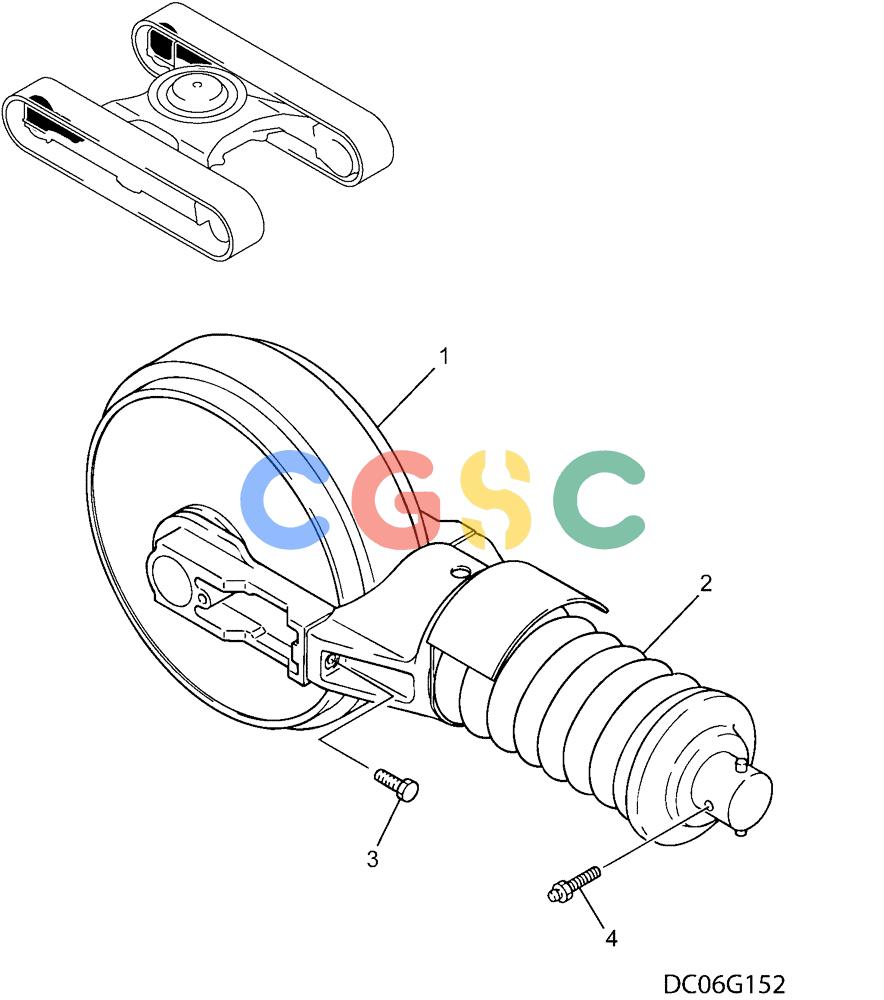 纽荷兰零件查询(E215B) - CRAWLER EXCAVATOR - TIER 3 (ROPS CAB) ASN NBDA21800 (6/13-) (02-006[01]) - IDLER ASSY New Holland Constructuion