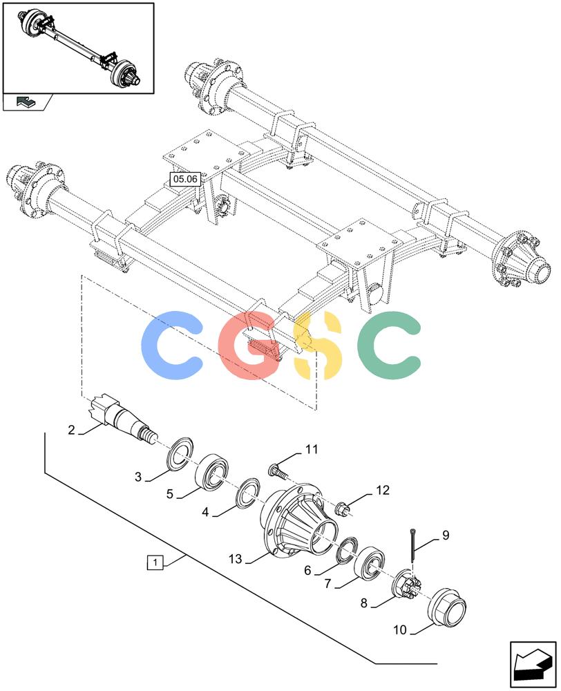 凯斯零件查询(LBX432S) - BIG RECTANGULAR BALER (3/03-12/08) (05.07[01]) - TANDEM AXLE WITHOUT BRAKES Case Agriculture
