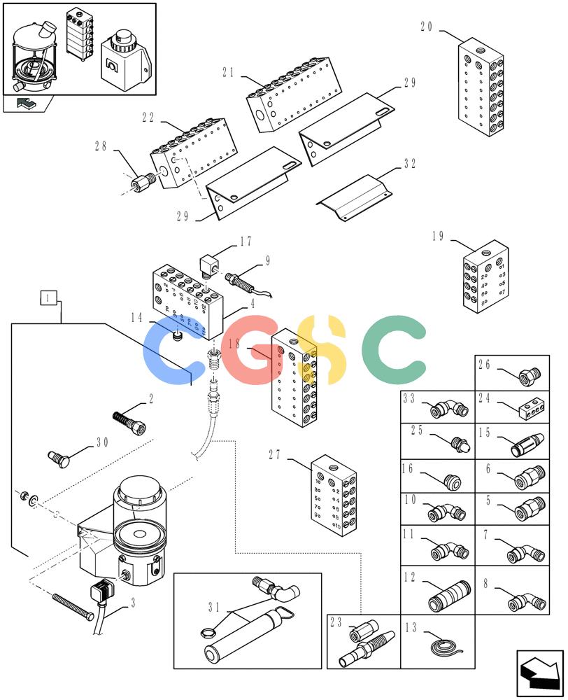 凯斯零件查询(LBX432S) - BIG RECTANGULAR BALER (3/03-12/08) (09.01[01]) - GREASING Case Agriculture