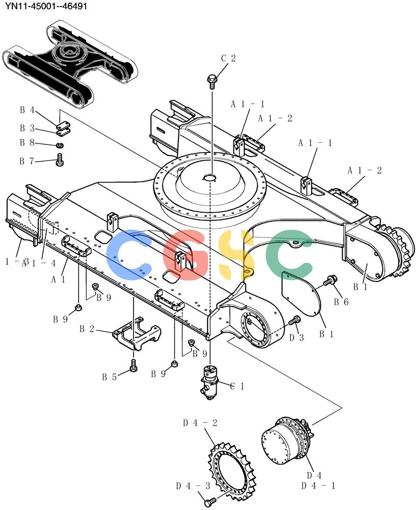 神钢零件查询(200-8) - EXCAVATOR S/N YN11-45001 - (1/06-12/09) (330-01-1) - LOW GROUP Kobelco