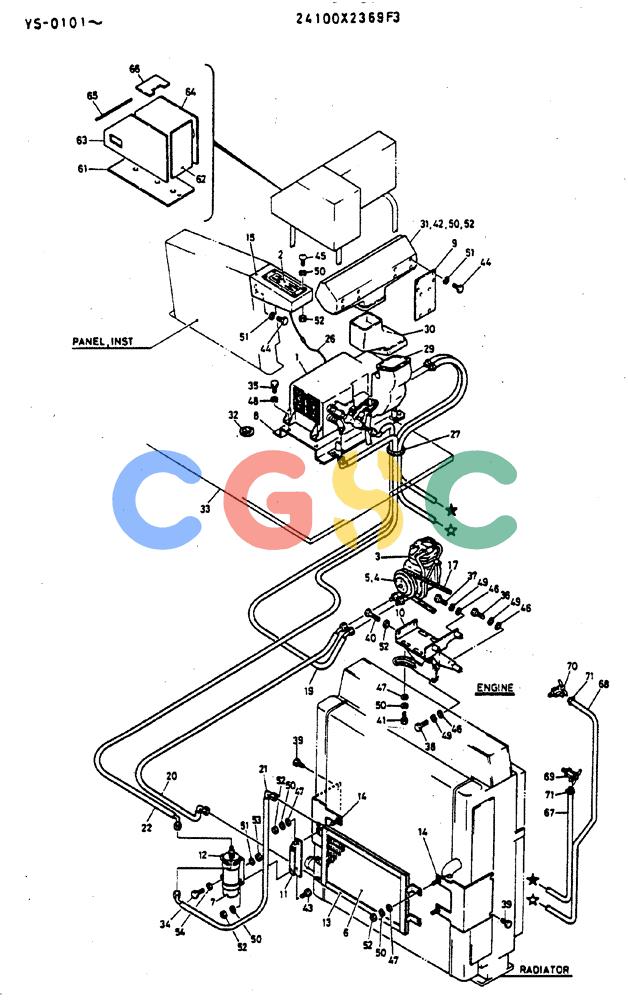 神钢零件查询(MD400LC) - EXCAVATOR BTW YS0101 - YS0200 (1/80-12/06) (08-009) - CONDITIONER ASSY, AIR Kobelco