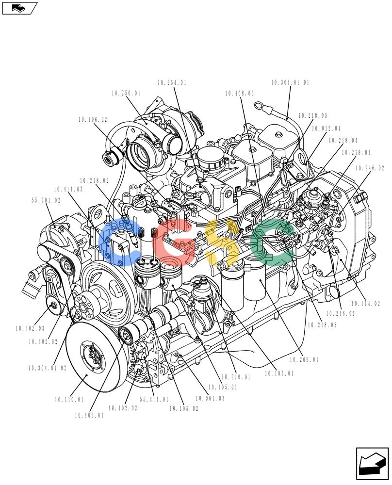 神钢零件查询(F4GE9684F J602) - ENGINE - 504375333 - 84250815 (1/13-) (10.000.01[01]) - PICTORIAL OVERVIEW 1/2 - ENGINE (84250815) Kobelco