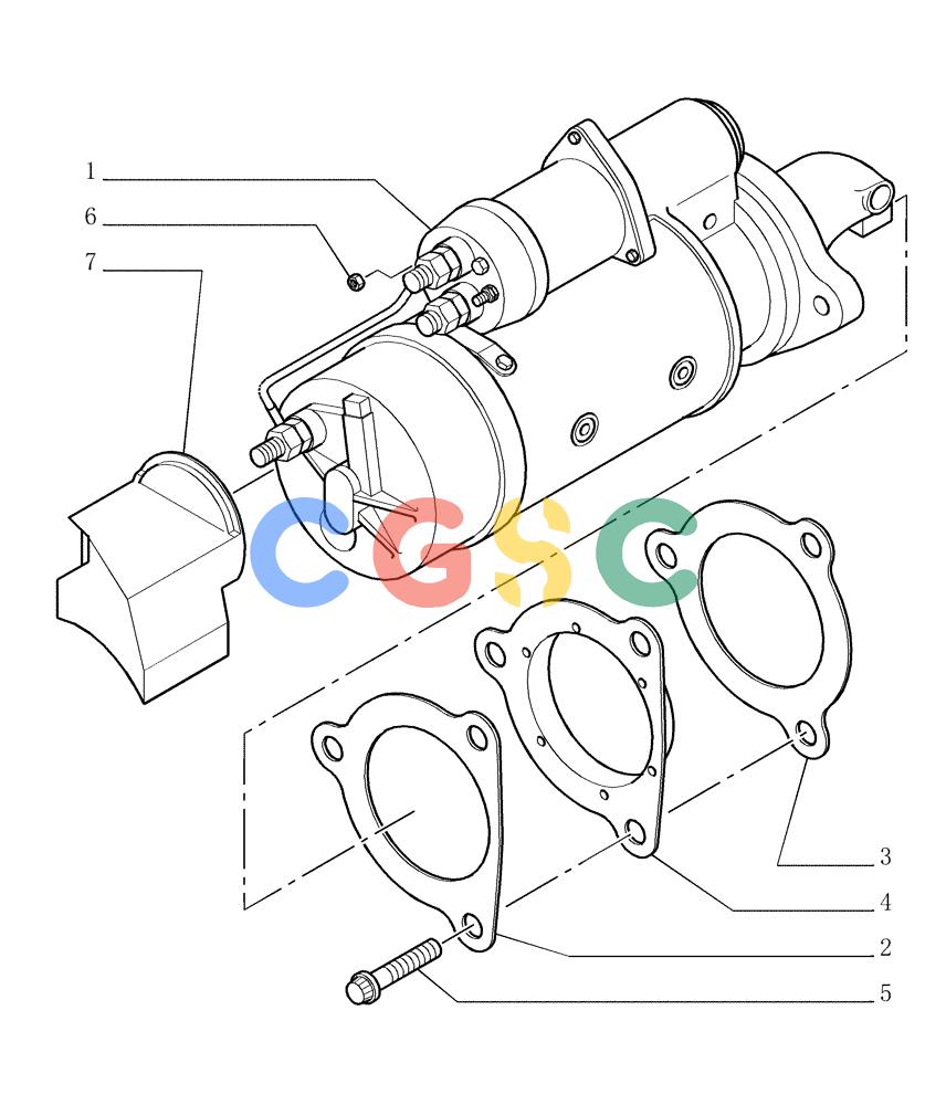纽荷兰零件查询(DC180.B) - CRAWLER DOZER TIER 2 (3/03-) (0.360[01]) - STARTER MOTOR New Holland Constructuion