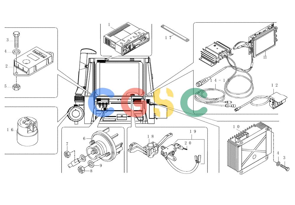 纽荷兰零件查询(AD250 (3.5 VERSION)) - ARTICULATED DUMP TRUCK (7/01-) (6.720[04]) - ELECTRIC COMPONENTS New Holland Constructuion