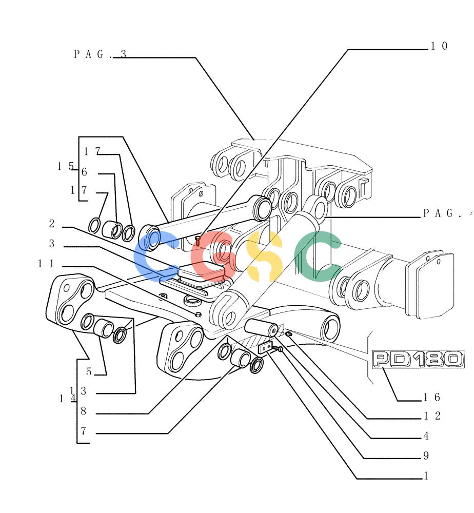纽荷兰零件查询(DC180PS) - CRAWLER DOZER (11/00-) (9.522[02]) - RIPPER (PD) - FRAME - VERSION (01-02) - OPTIONAL CODE 76071211 New Holland Constructuion