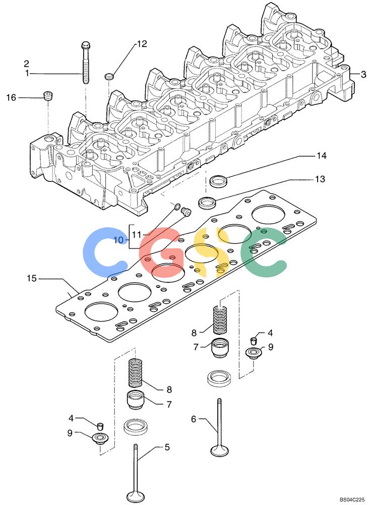 纽荷兰零件查询(D95) - CRAWLER DOZER - NA (1/06-) (02-18) - CYLINDER HEAD New Holland Constructuion