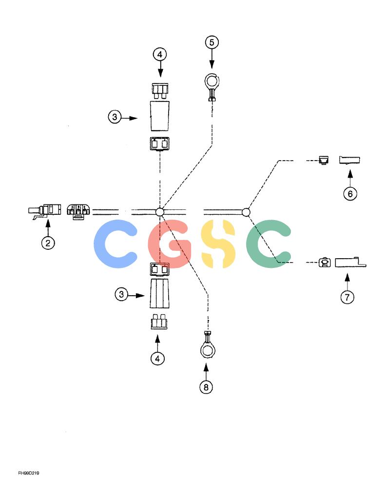 凯斯零件查询(AFS) - CONCORD AIR SYSTEMS (1/00-12/00) (03-04) - HARNESS, AFS, ADAPTER FOR STEIGER TRACTOR Case Agriculture