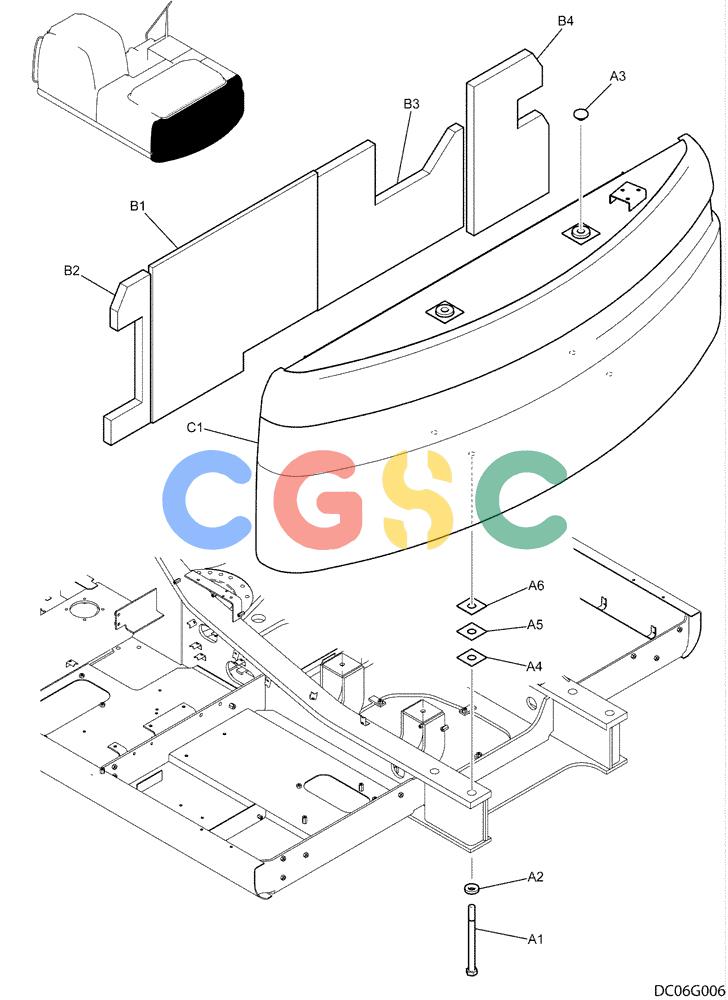 纽荷兰零件查询(E215B) - CRAWLER EXCAVATOR - TIER 3 (ROPS CAB) ASN NBDA21800 (6/13-) (01-003[00]) - COUNTERWEIGHT INSTAL New Holland Constructuion