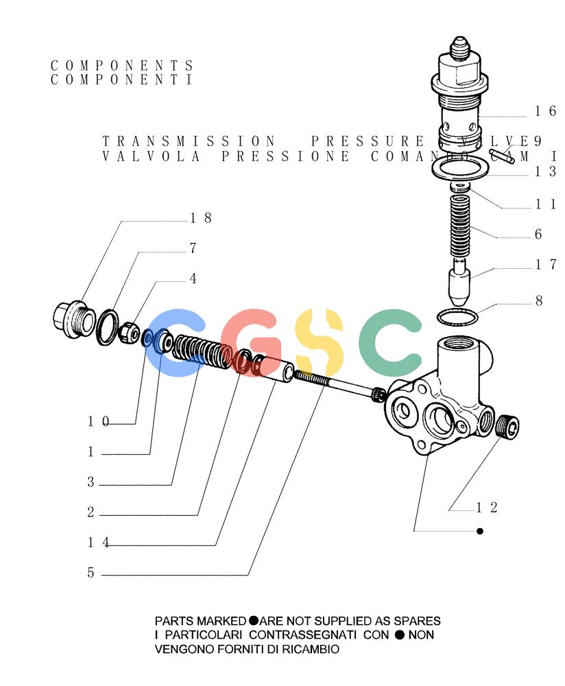 纽荷兰零件查询(DC180PS) - CRAWLER DOZER (11/00-) (1.200[06]) - UNIT TORQUE CONVERTER - VALVE New Holland Constructuion