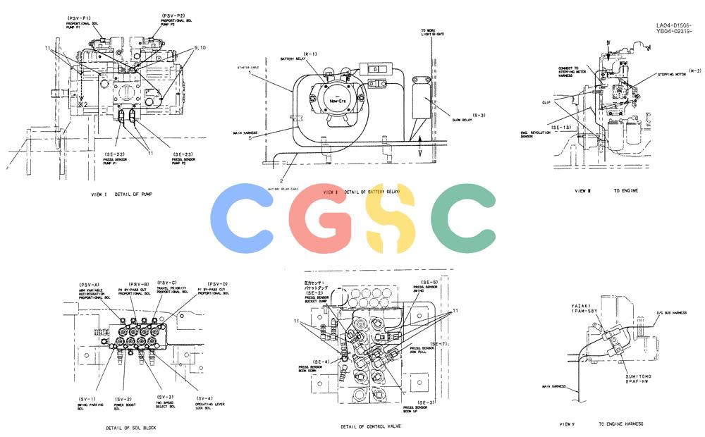 纽荷兰零件查询(E200SRLC) - CRAWLER EXCAVATOR BTW LA04-01506 - LA04-01625 (01-061[02]) - HARNESS ASSY, UPP New Holland Constructuion