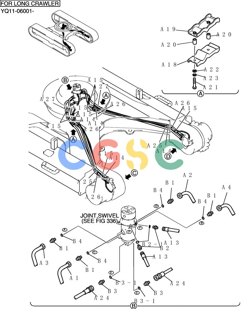 神钢零件查询(200-8) - EXCAVATOR S/N YN11-45001 - (1/06-12/09) (402-01-1) - HYD LINES, LOW Kobelco