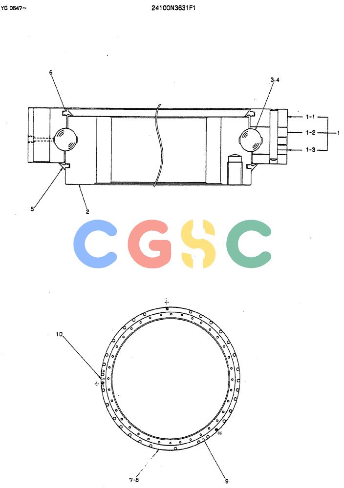 神钢零件查询(MD180LC) - EXCAVATOR ASN YG0647 (1/80-12/06) (06-008) - BEARING ASSY Kobelco