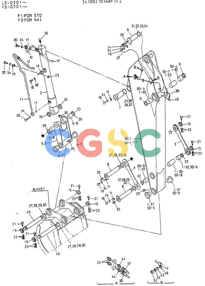 神钢零件查询(MD450BLC) - EXCAVATOR BTW TS0201 - TS0394 (1/80-12/06) (07-002) - ARM ASSY, 3.4M Kobelco