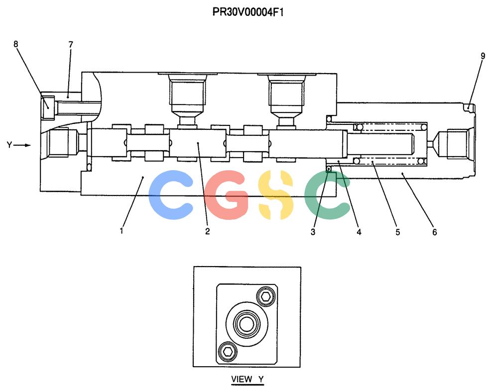 纽荷兰零件查询(E70SR) - MIDI CRAWLER EXCAVATOR ASN YT04-07175 (07-054) - VALVE ASSY, SELECTOR (DOZER) New Holland Constructuion