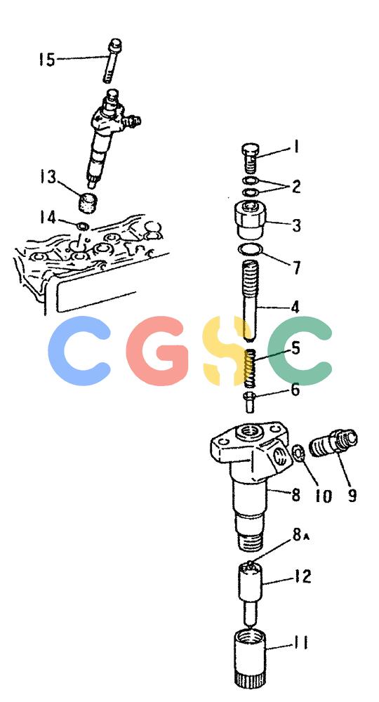 神钢零件查询(6D16-T) - MITSUBISHI DIESEL ENGINE - K909LC & MD240BLC (1/87-12/06) (03-017) - FUEL INJECTION NOZZLE Kobelco