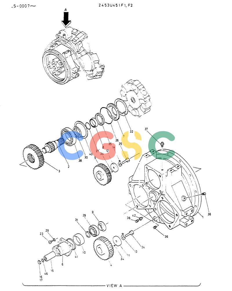 神钢零件查询(K916LC) - EXCAVATOR ASN YS0119 (1/87-12/03) (05-005) - REDUCTION ASSY Kobelco