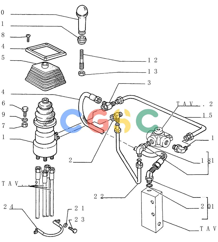 纽荷兰零件查询(FD145) - CRAWLER DOZER (N.A. VERSION) (10/98-) (1.224[01]) - TRANSMISSION OUTER CONTROLS New Holland Constructuion