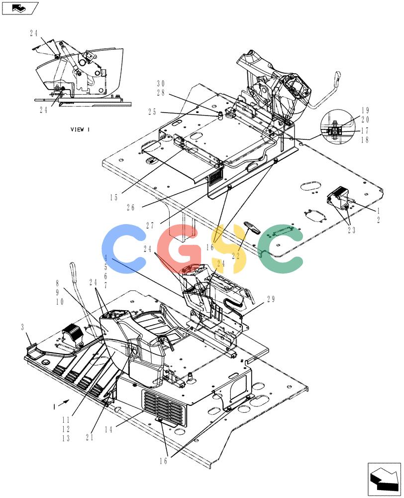 纽荷兰零件查询(E80BMSR) - COMPACT CRAWLER EXCAVATOR ASN LF06-04501 (NBTA18037) (01-051[01]) - CONTROLS, OPERATORS (DOZER) New Holland Constructuion