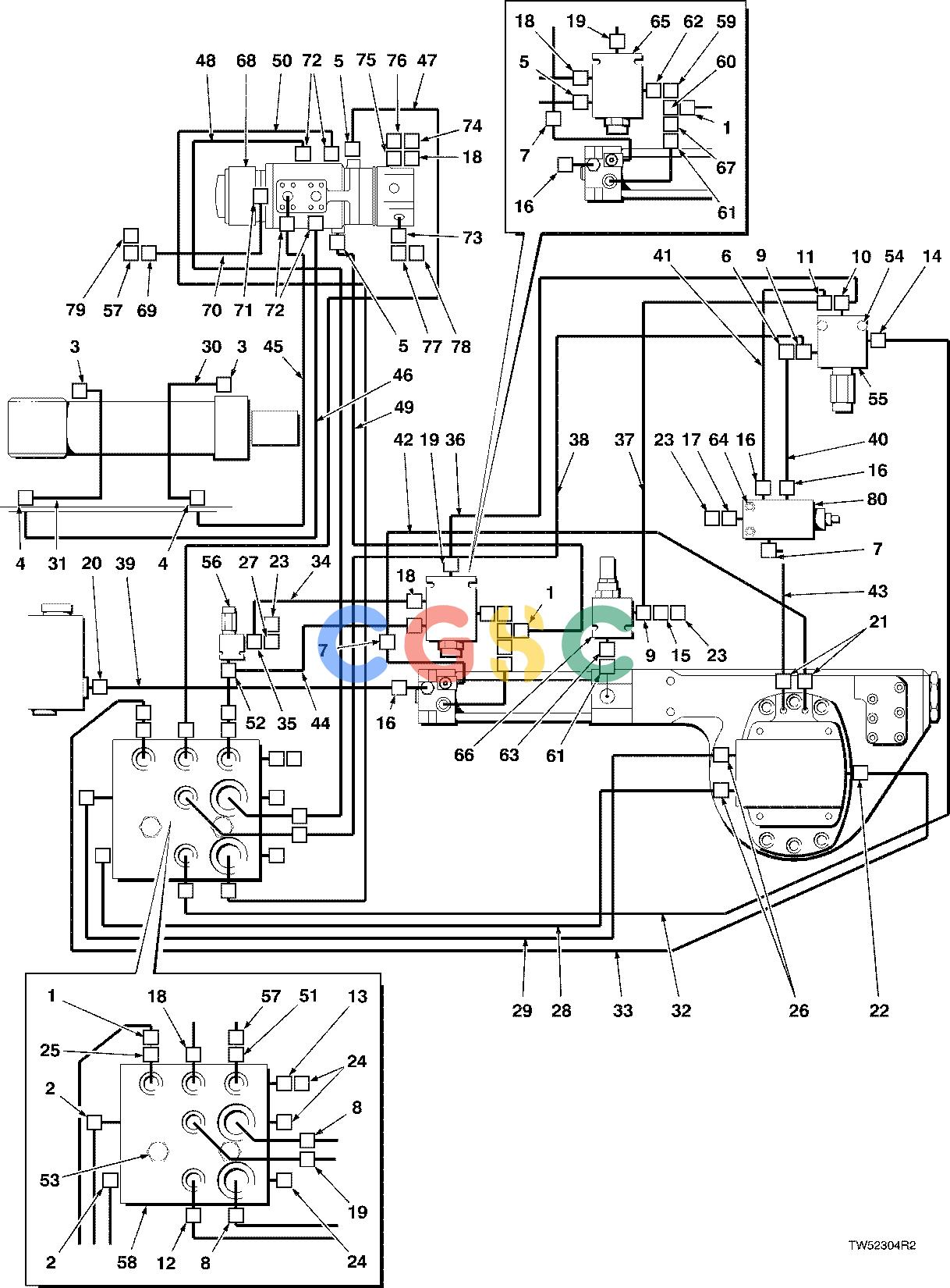 约翰迪尔零件查询790 - ATTACHMENTS HYDRAULIC SYSTEM GRAPPLE HEAD SAW ( 10BD1007 - ) 2000-531/10 [2000-531/10]EPC John Deere online