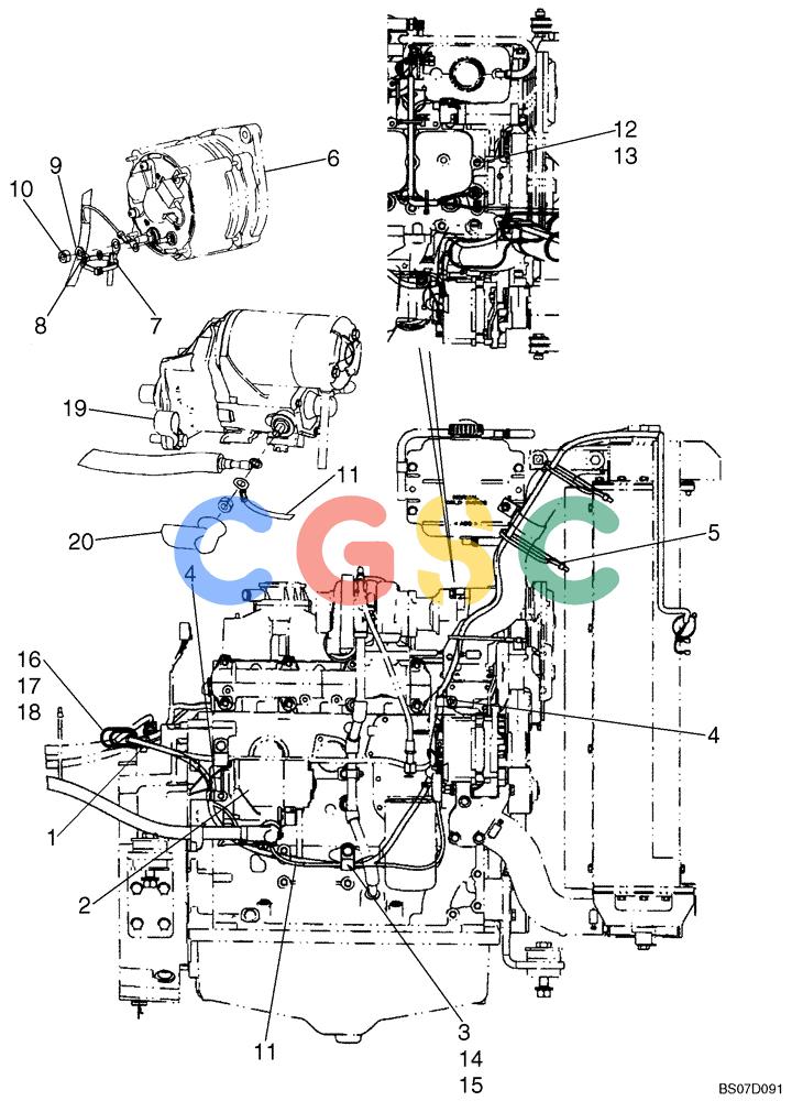 纽荷兰零件查询(D85) - CRAWLER DOZER - NA (1/06-) (04-09) - HARNESS, ENGINE (RIGHT-HAND SIDE) - ALTERNATOR New Holland Constructuion