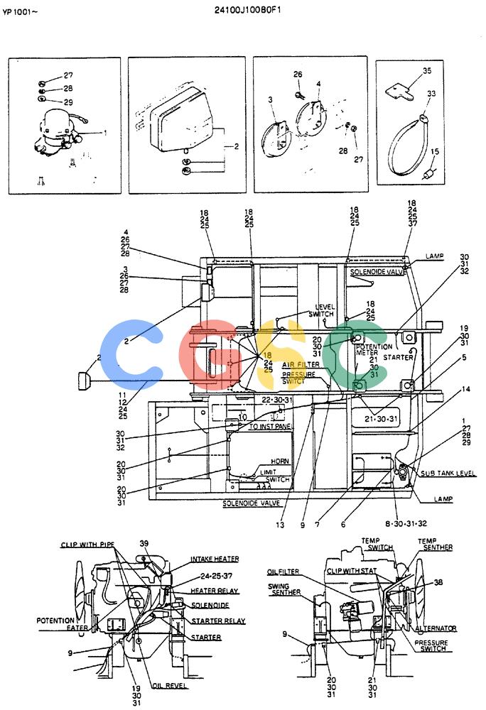 神钢零件查询(MD140BLC) - EXCAVATOR BTW YP1001 - YP1281 (1/80-12/06) (05-013) - WIRING ASSY, ELEC Kobelco