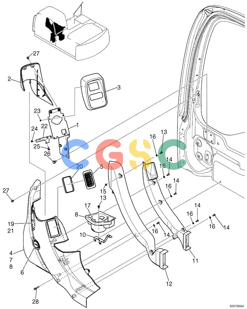 纽荷兰零件查询(E175B) - CRAWLER EXCAVATOR TIER 3 (NA) - N7DA16301 - (5/07-) (02-62[00]) - INSTRUMENT PANEL ASSEMBLY N&B (YN17M00063F1 & YN17M00064F1) PAGE 1 OF 3 New Holland Constructuion